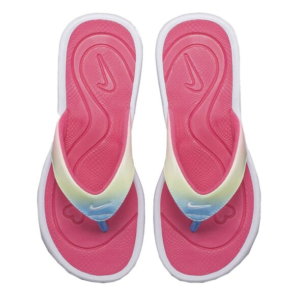 Nike Kids - New Aqua Motion Thong (little Kid/big Kid) (white/white/light Rose) - Picture 1 of 5
